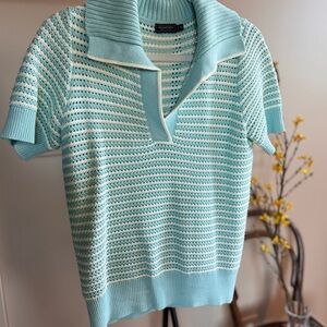 Vineyard Vines Light Blue Knit Polo Shirt